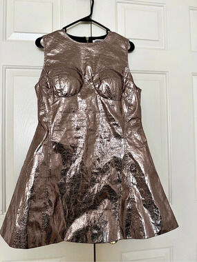 AMYLYNN Metallic Mini Dress Size Large Like New
